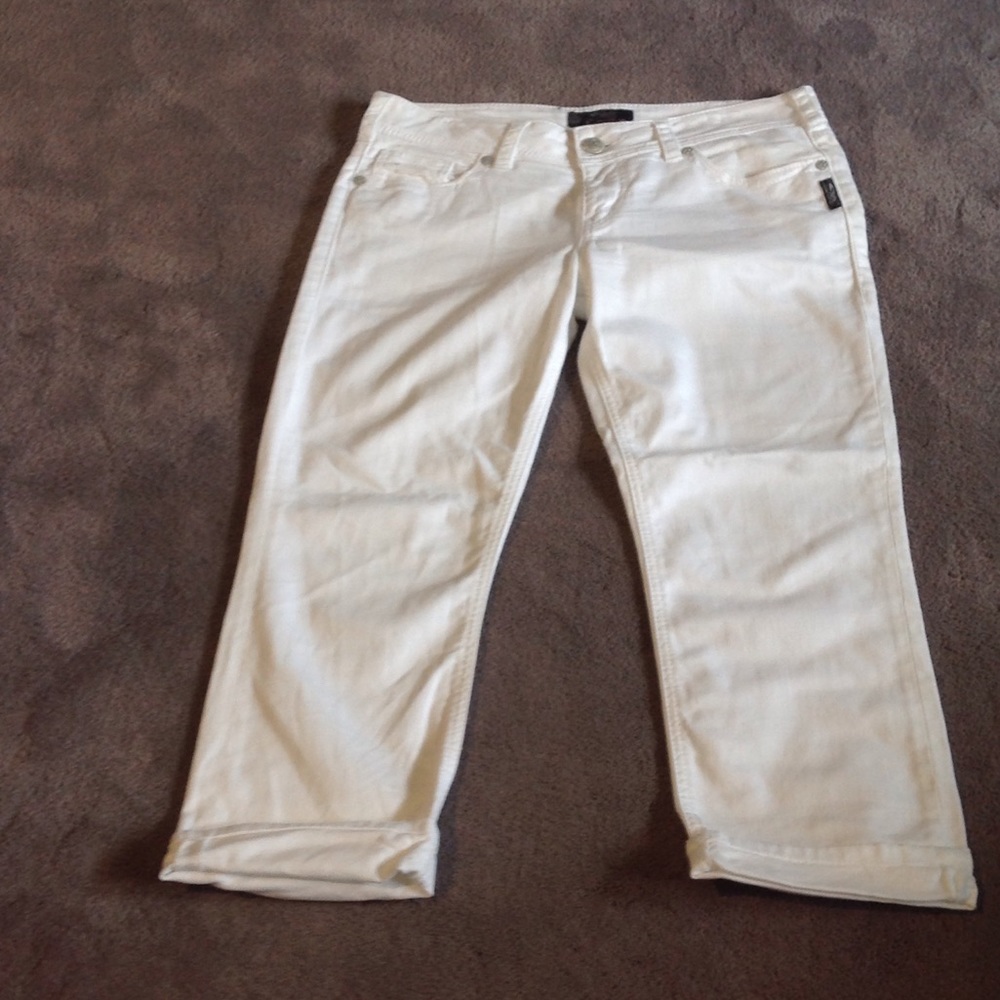 Size 31 Suki Silver Boyfriend Crop Jean